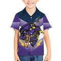 Personalised Storm Rugby 2024 Kid Hawaiian Shirt Mascot With Trophy Go Champions Aboriginal Art