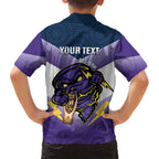 Personalised Storm Rugby 2024 Kid Hawaiian Shirt Mascot With Trophy Go Champions Aboriginal Art