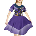 Personalised Storm Rugby 2024 Kid Short Sleeve Dress Mascot With Trophy Go Champions Aboriginal Art