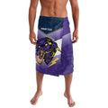 Personalised Storm Rugby 2024 Lavalava Mascot With Trophy Go Champions Aboriginal Art