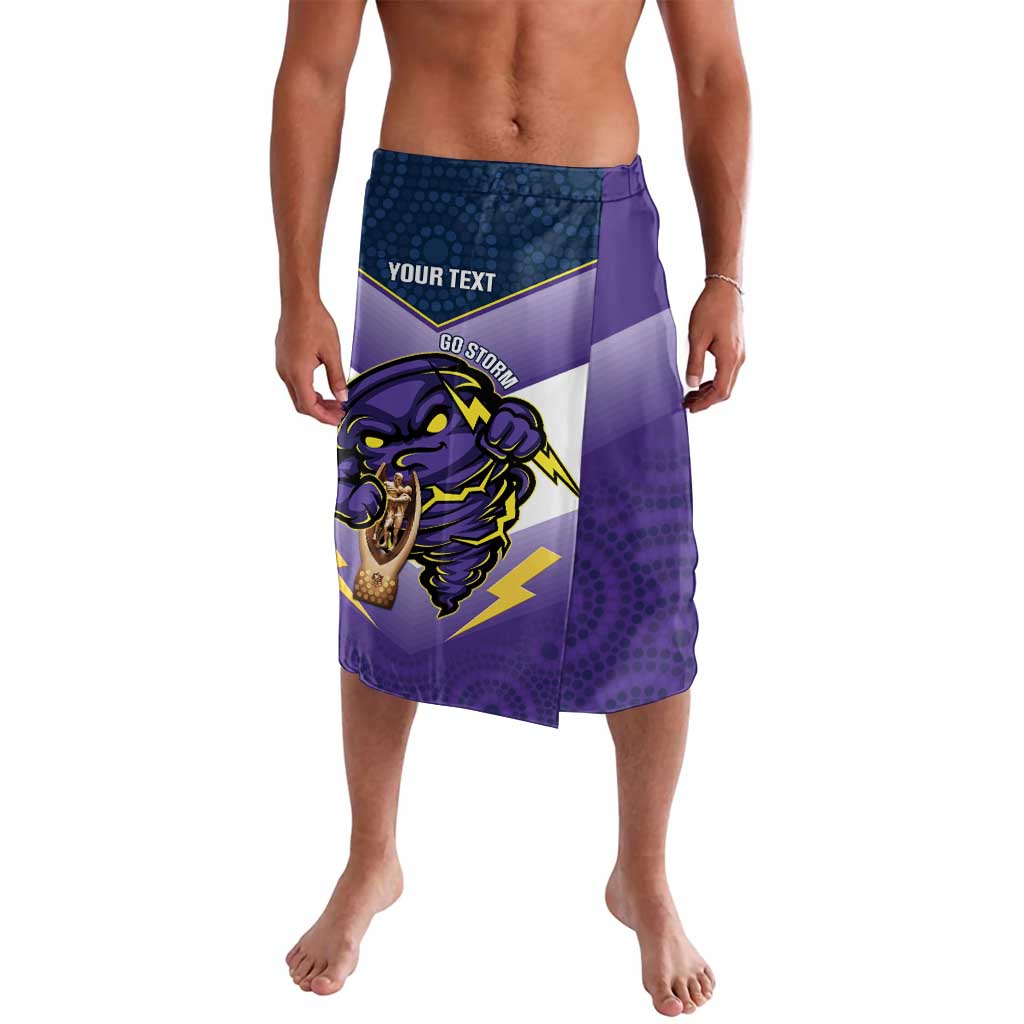 Personalised Storm Rugby 2024 Lavalava Mascot With Trophy Go Champions Aboriginal Art