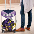 Personalised Storm Rugby 2024 Luggage Cover Mascot With Trophy Go Champions Aboriginal Art