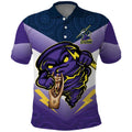 Personalised Storm Rugby 2024 Polo Shirt Mascot With Trophy Go Champions Aboriginal Art