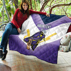 Personalised Storm Rugby 2024 Quilt Mascot With Trophy Go Champions Aboriginal Art