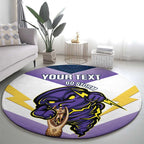 Personalised Storm Rugby 2024 Round Carpet Mascot With Trophy Go Champions Aboriginal Art