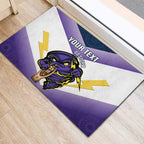 Personalised Storm Rugby 2024 Rubber Doormat Mascot With Trophy Go Champions Aboriginal Art