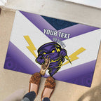 Personalised Storm Rugby 2024 Rubber Doormat Mascot With Trophy Go Champions Aboriginal Art