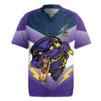 Personalised Storm Rugby 2024 Rugby Jersey Mascot With Trophy Go Champions Aboriginal Art