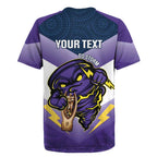 Personalised Storm Rugby 2024 Rugby Jersey Mascot With Trophy Go Champions Aboriginal Art