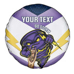 Personalised Storm Rugby 2024 Spare Tire Cover Mascot With Trophy Go Champions Aboriginal Art