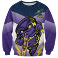 Personalised Storm Rugby 2024 Sweatshirt Mascot With Trophy Go Champions Aboriginal Art