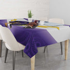 Personalised Storm Rugby 2024 Tablecloth Mascot With Trophy Go Champions Aboriginal Art