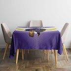 Personalised Storm Rugby 2024 Tablecloth Mascot With Trophy Go Champions Aboriginal Art
