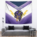 Personalised Storm Rugby 2024 Tapestry Mascot With Trophy Go Champions Aboriginal Art