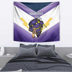 Personalised Storm Rugby 2024 Tapestry Mascot With Trophy Go Champions Aboriginal Art