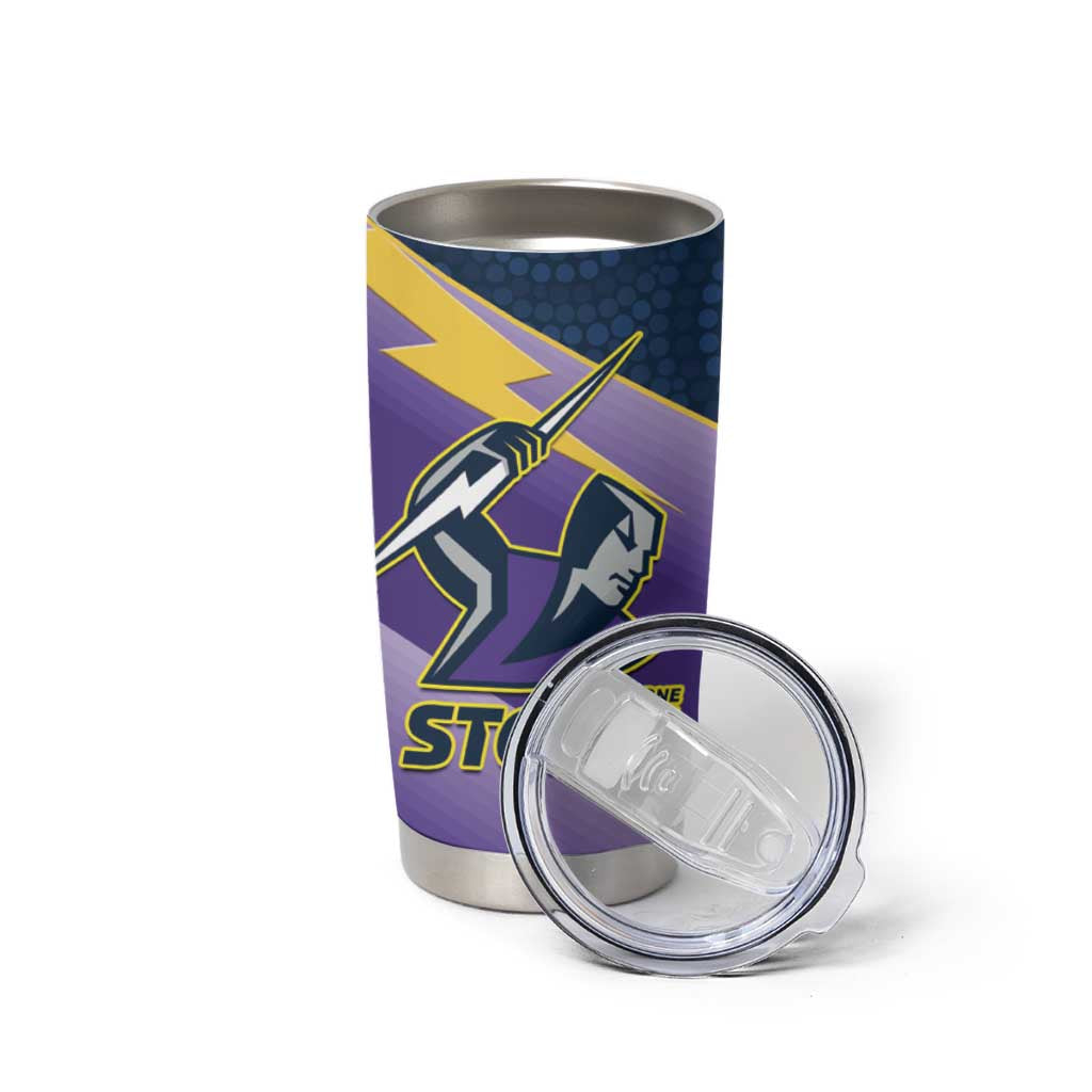 Personalised Storm Rugby 2024 Tumbler Cup Mascot With Trophy Go Champions Aboriginal Art