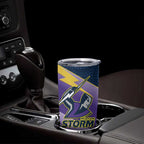 Personalised Storm Rugby 2024 Tumbler Cup Mascot With Trophy Go Champions Aboriginal Art