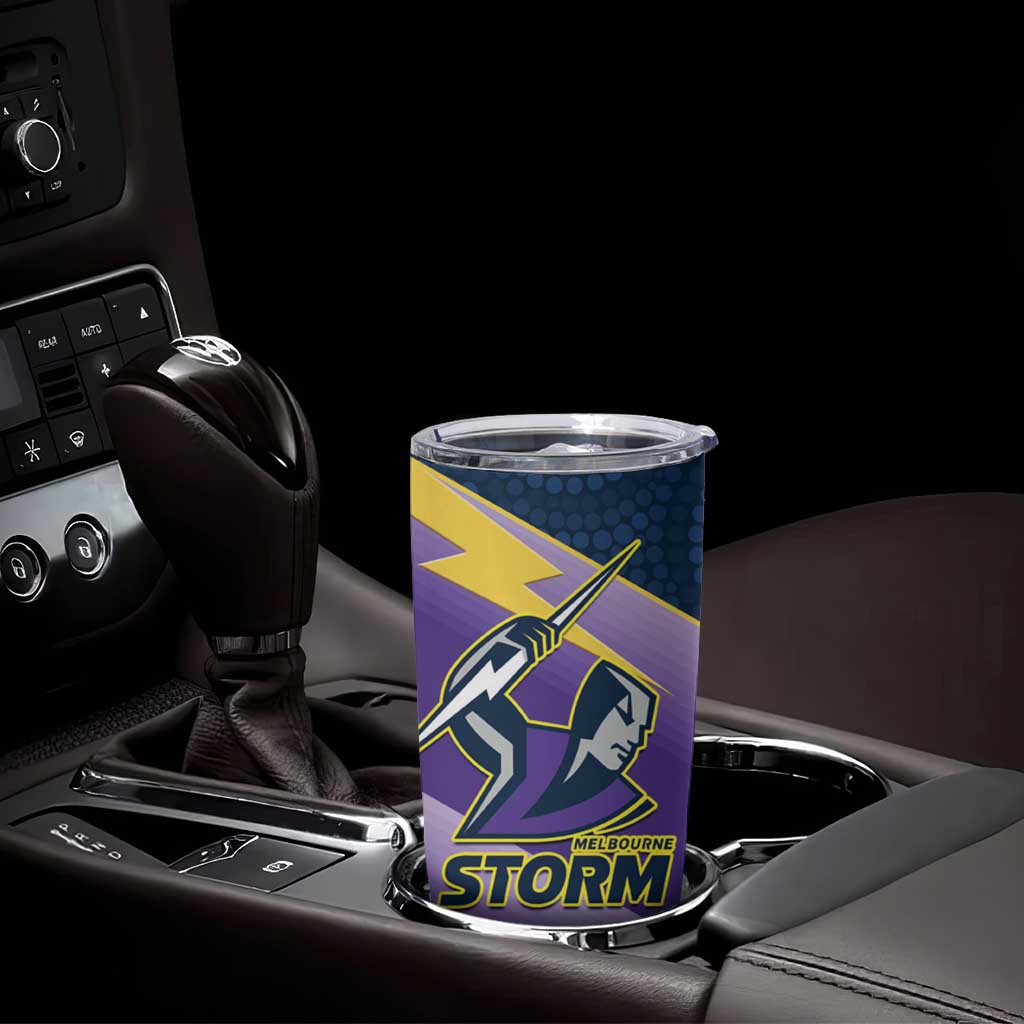 Personalised Storm Rugby 2024 Tumbler Cup Mascot With Trophy Go Champions Aboriginal Art