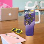 Personalised Storm Rugby 2024 Tumbler With Handle Mascot With Trophy Go Champions Aboriginal Art