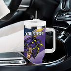 Personalised Storm Rugby 2024 Tumbler With Handle Mascot With Trophy Go Champions Aboriginal Art