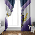 Personalised Storm Rugby 2024 Window Curtain Mascot With Trophy Go Champions Aboriginal Art