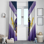 Personalised Storm Rugby 2024 Window Curtain Mascot With Trophy Go Champions Aboriginal Art