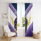 Personalised Storm Rugby 2024 Window Curtain Mascot With Trophy Go Champions Aboriginal Art