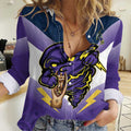 Personalised Storm Rugby 2024 Women Casual Shirt Mascot With Trophy Go Champions Aboriginal Art