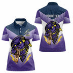 Personalised Storm Rugby 2024 Women Polo Shirt Mascot With Trophy Go Champions Aboriginal Art