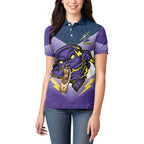 Personalised Storm Rugby 2024 Women Polo Shirt Mascot With Trophy Go Champions Aboriginal Art