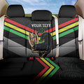 Personalised Panthers Rugby 2024 Back Car Seat Cover Mascot With Trophy Go Champions Aboriginal Art