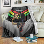 Personalised Panthers Rugby 2024 Blanket Mascot With Trophy Go Champions Aboriginal Art