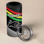 Personalised Panthers Rugby 2024 4 in 1 Can Cooler Tumbler Mascot With Trophy Go Champions Aboriginal Art