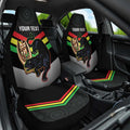 Personalised Panthers Rugby 2024 Car Seat Cover Mascot With Trophy Go Champions Aboriginal Art