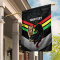 Personalised Panthers Rugby 2024 Garden Flag Mascot With Trophy Go Champions Aboriginal Art