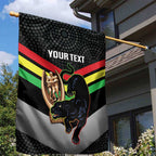 Personalised Panthers Rugby 2024 Garden Flag Mascot With Trophy Go Champions Aboriginal Art