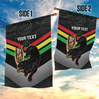 Personalised Panthers Rugby 2024 Garden Flag Mascot With Trophy Go Champions Aboriginal Art