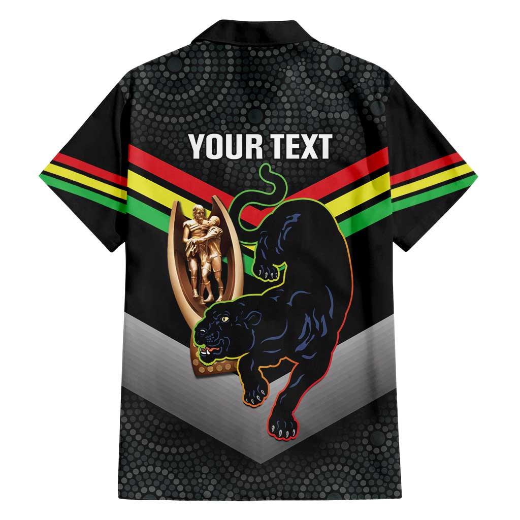 Personalised Panthers Rugby 2024 Hawaiian Shirt Mascot With Trophy Go Champions Aboriginal Art