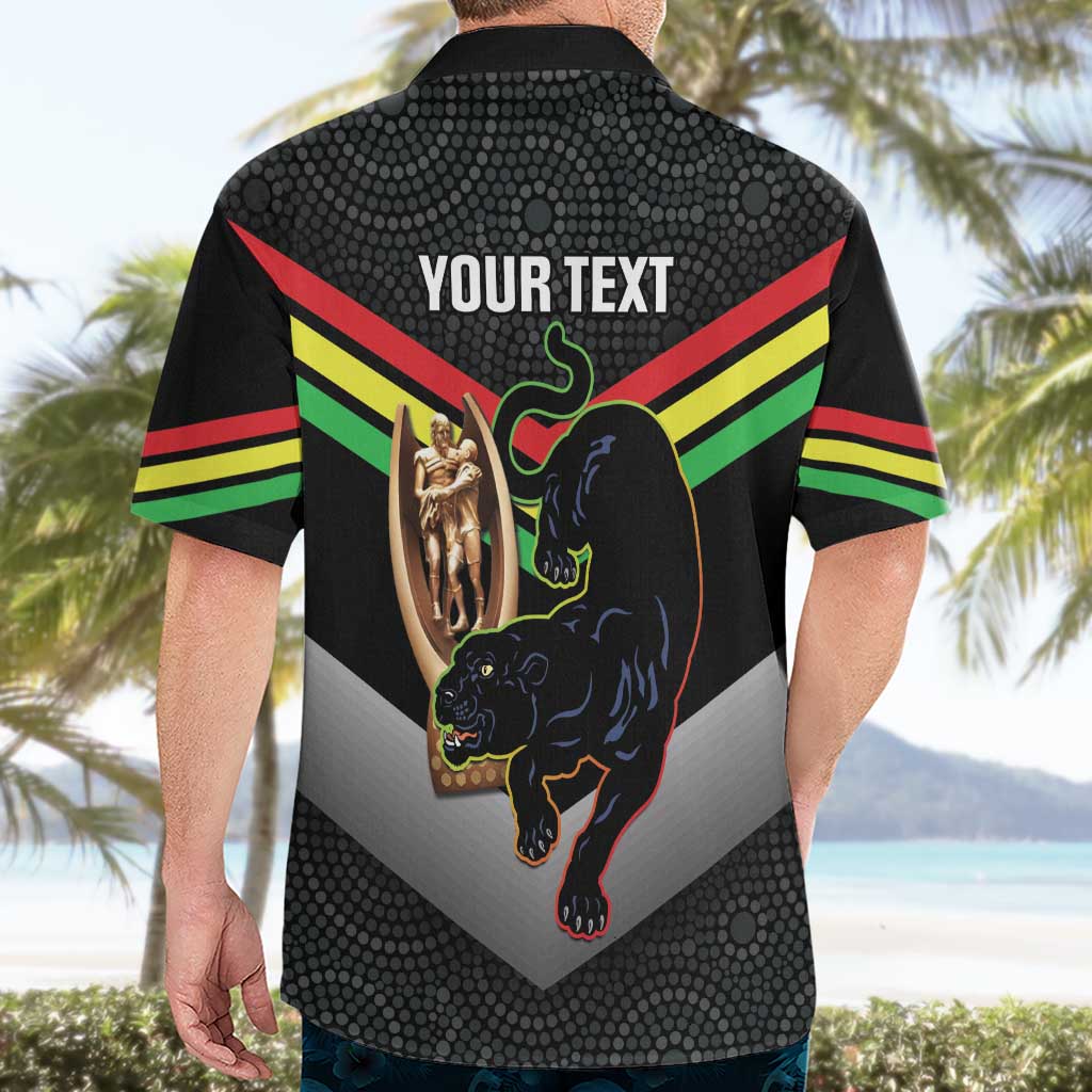 Personalised Panthers Rugby 2024 Hawaiian Shirt Mascot With Trophy Go Champions Aboriginal Art