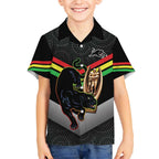 Personalised Panthers Rugby 2024 Hawaiian Shirt Mascot With Trophy Go Champions Aboriginal Art