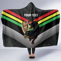 Personalised Panthers Rugby 2024 Hooded Blanket Mascot With Trophy Go Champions Aboriginal Art
