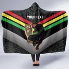 Personalised Panthers Rugby 2024 Hooded Blanket Mascot With Trophy Go Champions Aboriginal Art