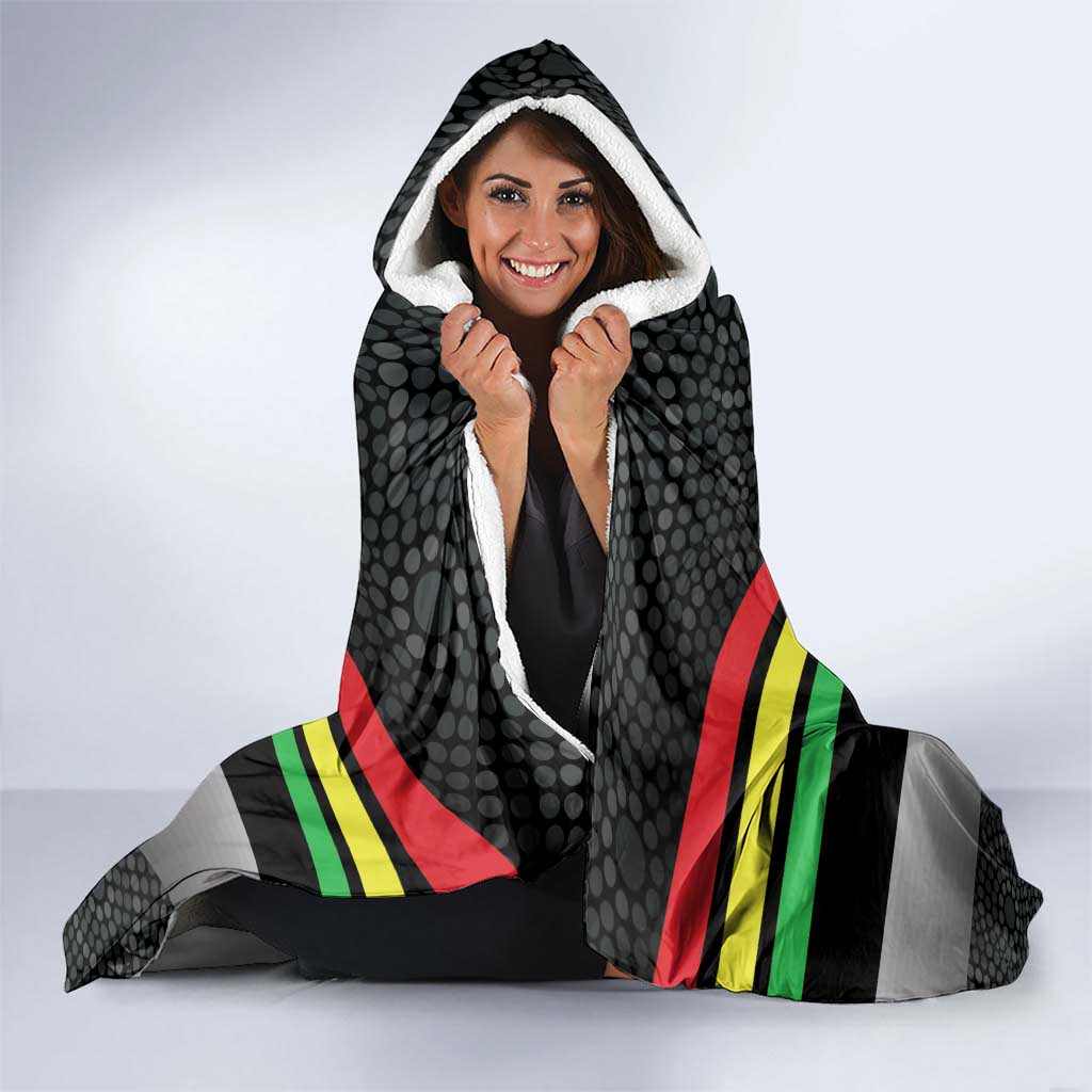Personalised Panthers Rugby 2024 Hooded Blanket Mascot With Trophy Go Champions Aboriginal Art