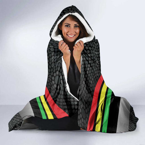 Personalised Panthers Rugby 2024 Hooded Blanket Mascot With Trophy Go Champions Aboriginal Art