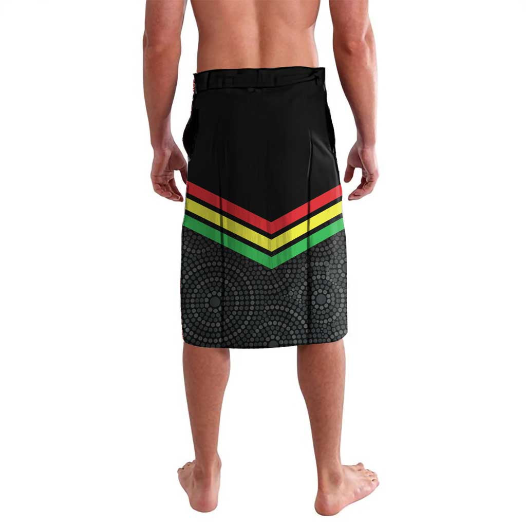 Personalised Panthers Rugby 2024 Lavalava Mascot With Trophy Go Champions Aboriginal Art