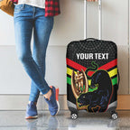 Personalised Panthers Rugby 2024 Luggage Cover Mascot With Trophy Go Champions Aboriginal Art