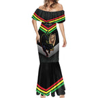 Personalised Panthers Rugby 2024 Mermaid Dress Mascot With Trophy Go Champions Aboriginal Art