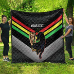Personalised Panthers Rugby 2024 Quilt Mascot With Trophy Go Champions Aboriginal Art