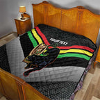Personalised Panthers Rugby 2024 Quilt Mascot With Trophy Go Champions Aboriginal Art