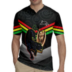 Personalised Panthers Rugby 2024 Rugby Jersey Mascot With Trophy Go Champions Aboriginal Art